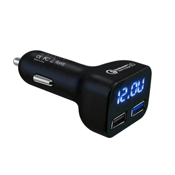 4 In 1 Dual USB DC 5V Usb Car Charger Universal Adapter + Voltage temperature Digital LED Display
4 In 1 Dual USB DC 5V Usb Car Charger Universal Adapter + Voltage temperature Digital LED Display