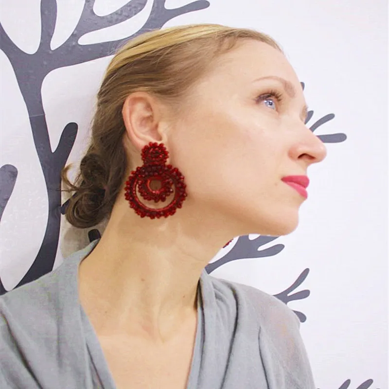 Dongmu 2018 new popular crystal earrings ladies fashion accessories more than 40 colors hand-made large earrings Christmas gifts
Dongmu 2018 new popular crystal earrings ladies fashion accessories more than 40 colors hand-made large earrings Christmas gifts
