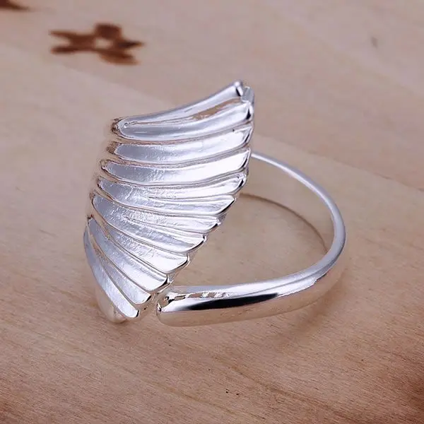 Single Angel Wings Stretch Ring Resizable Women Shining Jewelry Fashion Silver Color Wide Rings For Women Anel Bijoux KN-R122
Single Angel Wings Stretch Ring Resizable Women Shining Jewelry Fashion Silver Color Wide Rings For Women Anel Bijoux KN-R122
