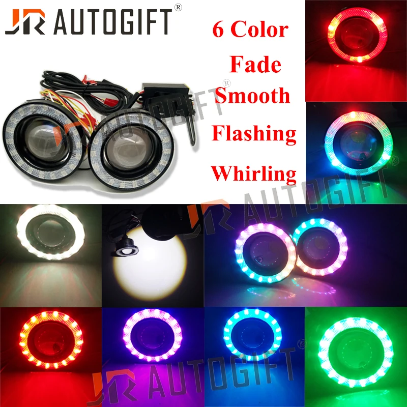 2x Waterproof Projector Strobe LED Fog Light Angel Eyes 89mm 3.5 Inch Lens Daytime Running Light RGBW DRL 12V Fog Lamp Headlight
2x Waterproof Projector Strobe LED Fog Light Angel Eyes 89mm 3.5 Inch Lens Daytime Running Light RGBW DRL 12V Fog Lamp Headlight