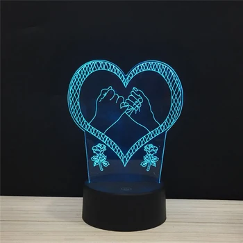 Pure Love Pull-Hook Finger Pinkie Promise LED 3D Acrylic Night Lamp Light Luminary with Touch and Remote Lamps Lights Decoration
Pure Love Pull-Hook Finger Pinkie Promise LED 3D Acrylic Night Lamp Light Luminary with Touch and Remote Lamps Lights Decoration