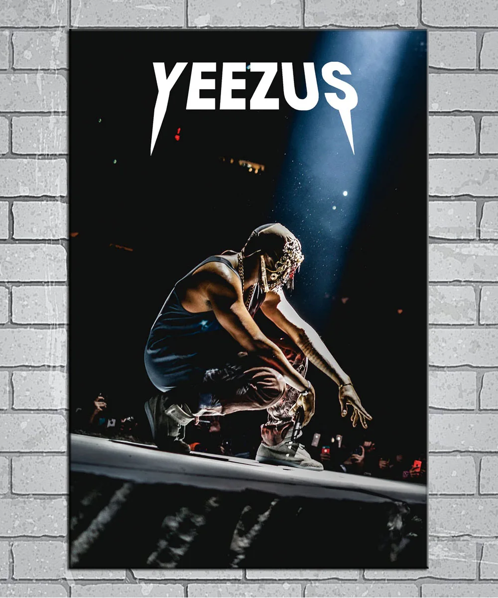 Kanye West Rap Singer Music Star Light Canvas Custom Poster 24x36 27x40 inch Home Decor N866 | Дом и сад