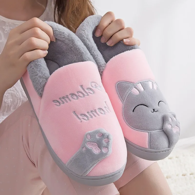Women Winter Home Slippers Cartoon Cat Shoes Non-slip Soft Winter Warm House Slippers Indoor Bedroom Lovers Couples Floor Shoes
Women Winter Home Slippers Cartoon Cat Shoes Non-slip Soft Winter Warm House Slippers Indoor Bedroom Lovers Couples Floor Shoes