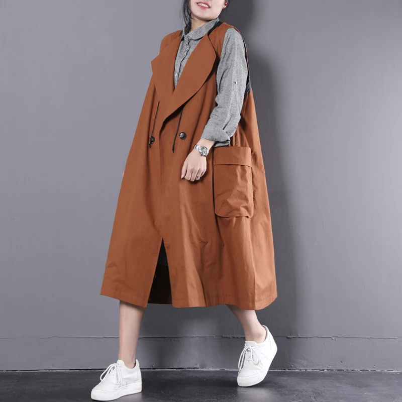 2018 female new spring plus plus size korean version outerwear all-match loose suit collar pocket big Vest
2018 female new spring plus plus size korean version outerwear all-match loose suit collar pocket big Vest
