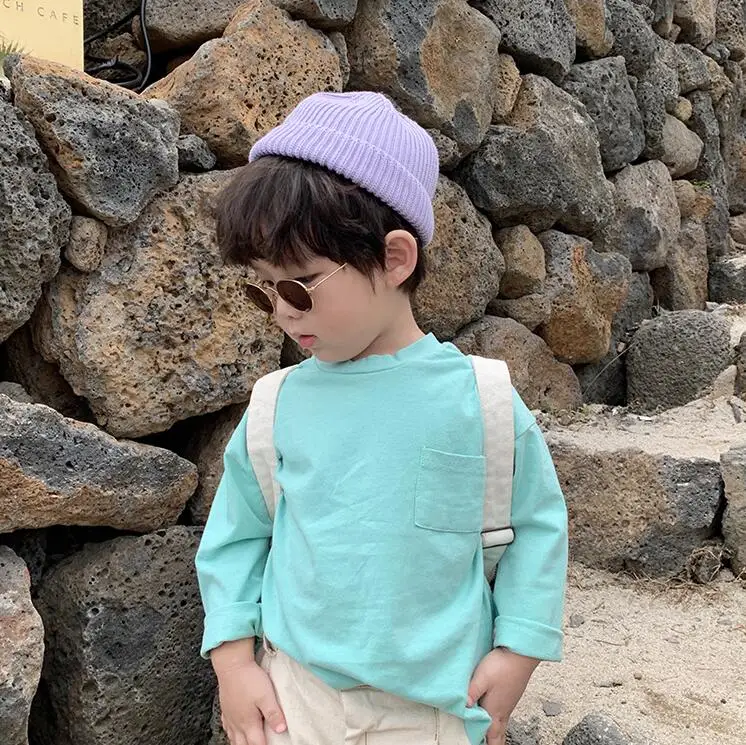 Spring Autumn pure cotton 4 colors pockets simple T shirts for boys and girls casual long sleeve base Tops clothes
Spring Autumn pure cotton 4 colors pockets simple T shirts for boys and girls casual long sleeve base Tops clothes