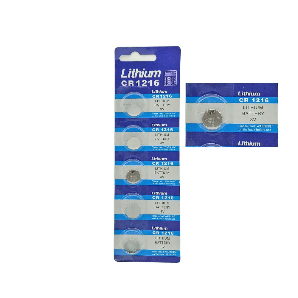 5pcs CR1216 ECR1216 DL1216 BR1216 LM1216 5034LC 1216 3.0V Lithium li-ion Button Cell Battery Batteries Watch Electronic Toys
5pcs CR1216 ECR1216 DL1216 BR1216 LM1216 5034LC 1216 3.0V Lithium li-ion Button Cell Battery Batteries Watch Electronic Toys
