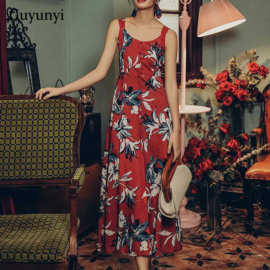 Leisurely Vacation Floral Bohemian Dress 2019 Summer Small Sexy Spaghetti Strap Sleeveless Chiffon Dress Maxi Women's Dresses
Leisurely Vacation Floral Bohemian Dress 2019 Summer Small Sexy Spaghetti Strap Sleeveless Chiffon Dress Maxi Women's Dresses