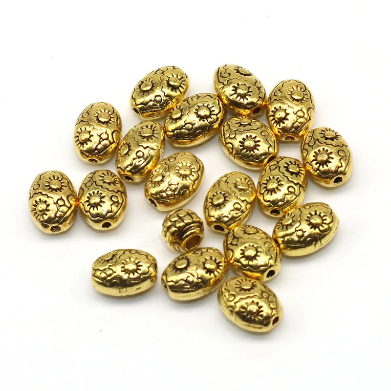 LOST WAY 10mm 50pcs/lot Oval Shape Loose Beads Metal Sun Flower Pattern Beads Silver Plated Charms For Bracelets Jewelry Making
LOST WAY 10mm 50pcs/lot Oval Shape Loose Beads Metal Sun Flower Pattern Beads Silver Plated Charms For Bracelets Jewelry Making