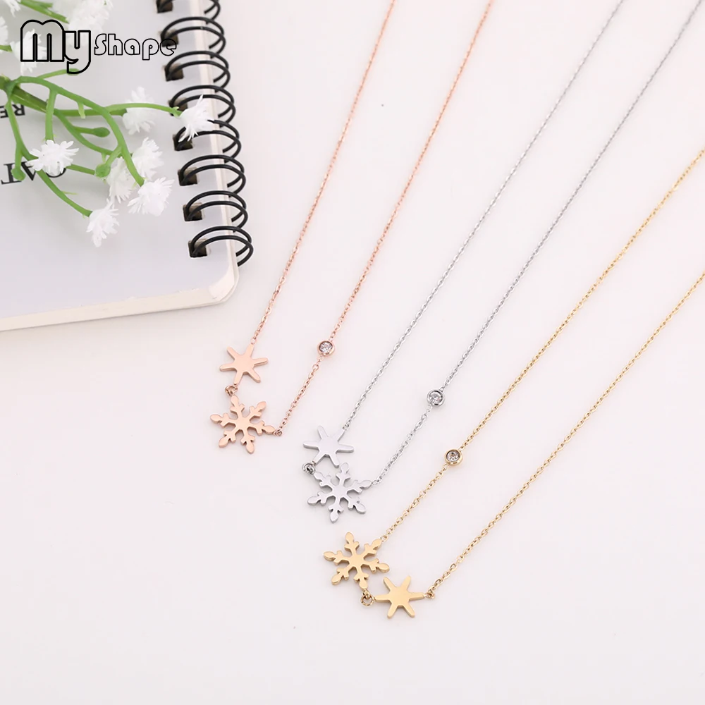 My Shape Stainless Steel Crystal Snow Necklace White Gold Rose Gold Choker Necklaces for Women Christmas Gift Winter Bijoux 2019
My Shape Stainless Steel Crystal Snow Necklace White Gold Rose Gold Choker Necklaces for Women Christmas Gift Winter Bijoux 2019