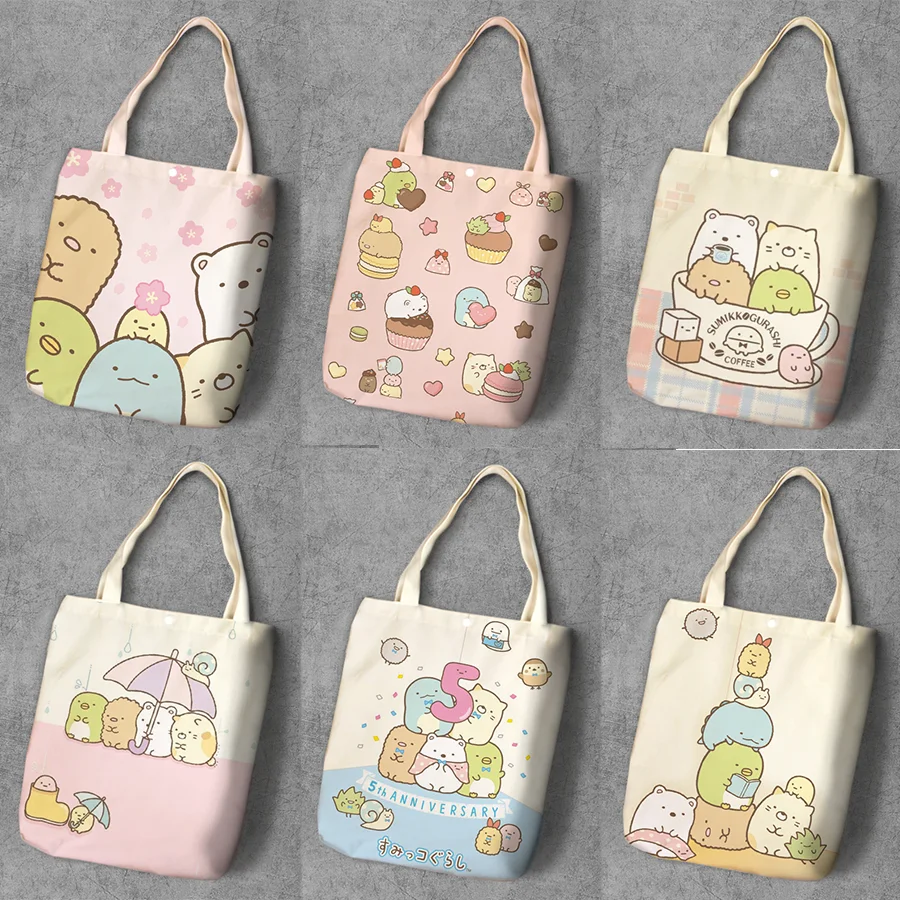 IVYYE Sumikko gurashi модная аниме Складная Холщовая Сумка для покупок повседневные сумки