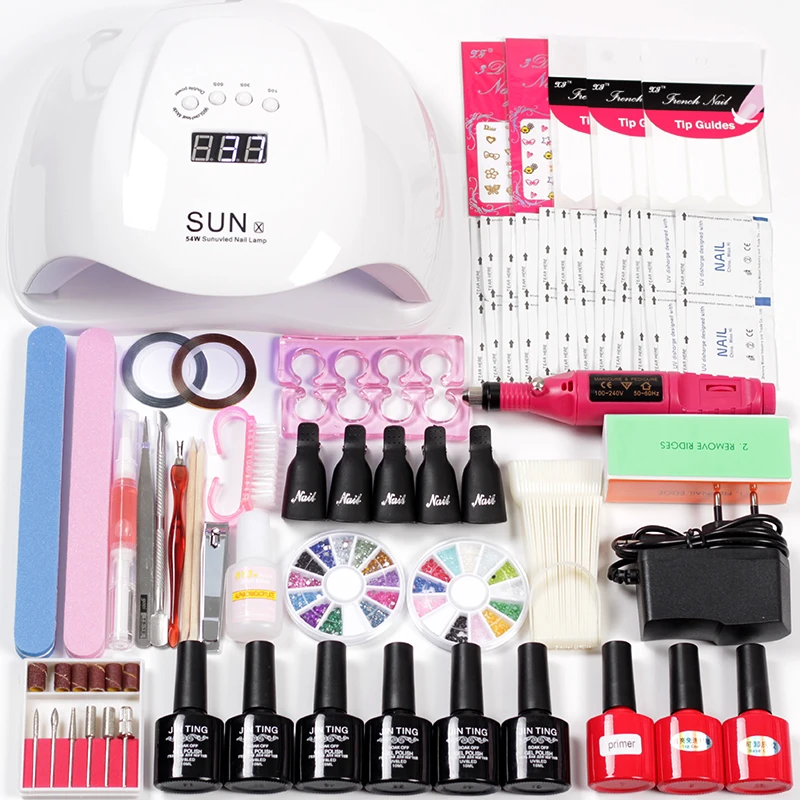 Electric Nail Machine Accessories for Manicure Set 6 Color Nail Polish 36w/54w Nail Lamp Apparatus for Manicure Acrylic Kit
Electric Nail Machine Accessories for Manicure Set 6 Color Nail Polish 36w/54w Nail Lamp Apparatus for Manicure Acrylic Kit