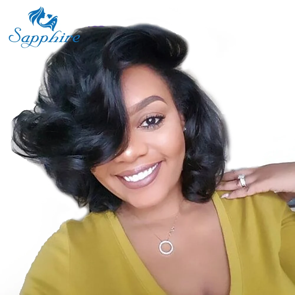 Sapphire Short Wavy Lace Front Human Hair Wigs Remy Human Hair Lace Frontal Wig Brazilian Hair Bob Wig For Black Women
Sapphire Short Wavy Lace Front Human Hair Wigs Remy Human Hair Lace Frontal Wig Brazilian Hair Bob Wig For Black Women