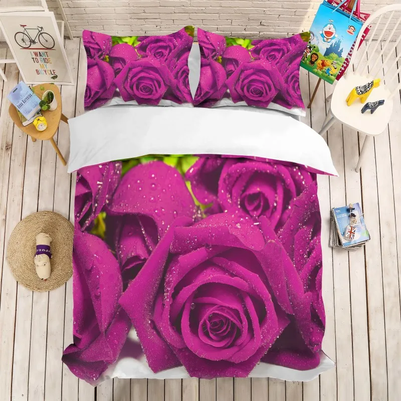 Fuchsia Rose Floral 3D Print Bedding Set Duvet Covers Pillowcases 3pcs 2019 US AU Queen King Wedding Bed Comforter Sets
Fuchsia Rose Floral 3D Print Bedding Set Duvet Covers Pillowcases 3pcs 2019 US AU Queen King Wedding Bed Comforter Sets