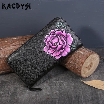 Handmade High Capacity Embossing Women Wallets Bifold Long Retro Purse Genuine Leather National Female Wallet Leather Clutch Bag
Handmade High Capacity Embossing Women Wallets Bifold Long Retro Purse Genuine Leather National Female Wallet Leather Clutch Bag
