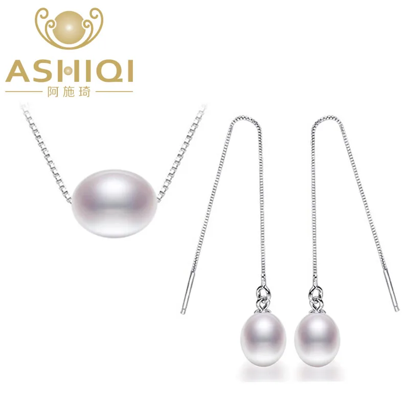 ASHIQI 925 Sterling Silver Jewelry Set Freshwater Pearl Necklaces Earrings 7-8mm Rice Natural Freshwater Pearls for women
ASHIQI 925 Sterling Silver Jewelry Set Freshwater Pearl Necklaces Earrings 7-8mm Rice Natural Freshwater Pearls for women