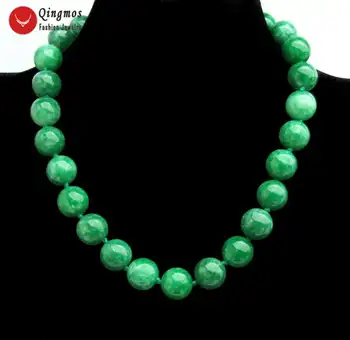 Qingmos Fashion Natural Green Jades Necklace for Women with 14mm Round Dark Green Jades Stone Necklaces Jewelry Chokers 17''
Qingmos Fashion Natural Green Jades Necklace for Women with 14mm Round Dark Green Jades Stone Necklaces Jewelry Chokers 17''