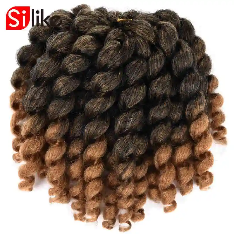 Silike 22 Roots Jumpy Wand Curl Twist Synthetic Crochet Braids 8 inch Jamaican Bounce Crochet Braiding Hair for Black Women
Silike 22 Roots Jumpy Wand Curl Twist Synthetic Crochet Braids 8 inch Jamaican Bounce Crochet Braiding Hair for Black Women