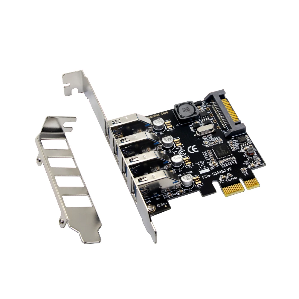 Four Ports USB 3.0 Super Fast 5Gbps PCI-E Expansion Card PCI Express Adapter Converter Card Power Supply Module For Desktop PC
Four Ports USB 3.0 Super Fast 5Gbps PCI-E Expansion Card PCI Express Adapter Converter Card Power Supply Module For Desktop PC