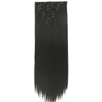 Soowee 7pcs/set 24'' Long Straight Black Blonde Hair High Tempreture Fiber Synthetic Hair Pad Clip In Hair Extensions Full Head
Soowee 7pcs/set 24'' Long Straight Black Blonde Hair High Tempreture Fiber Synthetic Hair Pad Clip In Hair Extensions Full Head