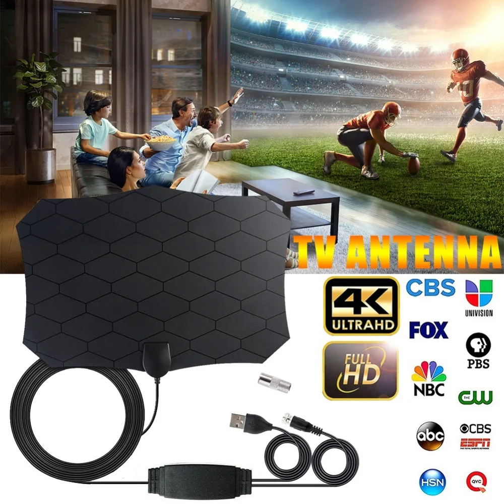 New 120 Miles Digital TV Antenna 25DB HDTV Antenna With Amplifier Signal Booster Radius Fox DVB-T2 Indoor satellite grid Aerial
New 120 Miles Digital TV Antenna 25DB HDTV Antenna With Amplifier Signal Booster Radius Fox DVB-T2 Indoor satellite grid Aerial
