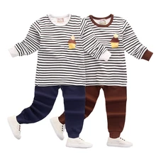 New Casual Unisex Boys and Girls Homewear O-Neck Full Sleeve Striped Cotton Children's Pajamas Kids Long Thermal Underwear 2-14Y 
New Casual Unisex Boys and Girls Homewear O-Neck Full Sleeve Striped Cotton Children's Pajamas Kids Long Thermal Underwear 2-14Y