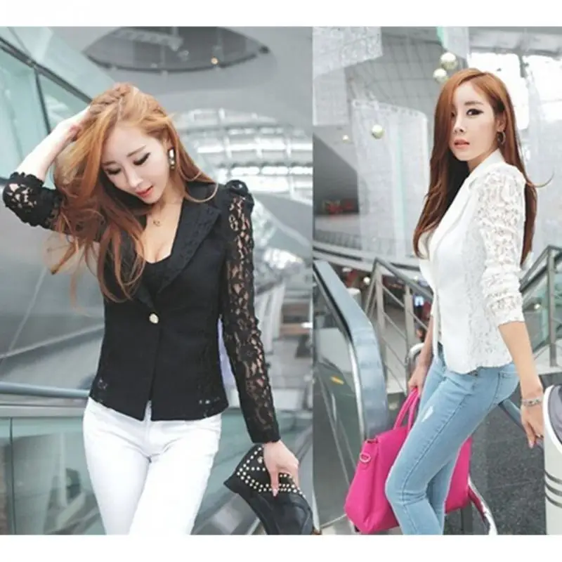 Women Casual Lace Patchwork Blazer Jacket Summer Autumn Fashion Girls Elegant Lace Solid Jacket Coat
Women Casual Lace Patchwork Blazer Jacket Summer Autumn Fashion Girls Elegant Lace Solid Jacket Coat