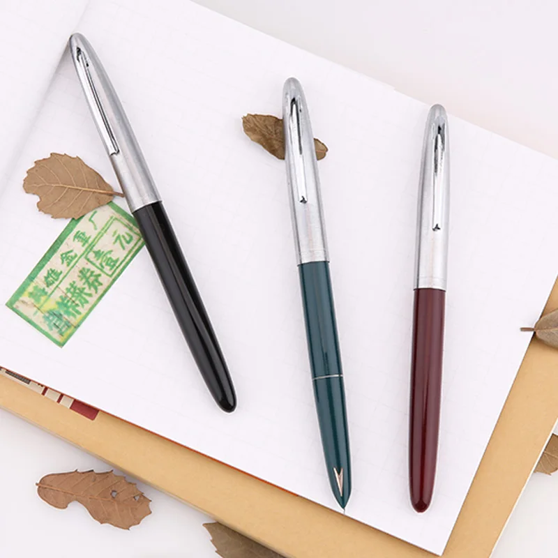 3 Color Hero 329-2 Metal China Fountain Pen Smooth Fine 0.5mm Nibs Writing Gifts 