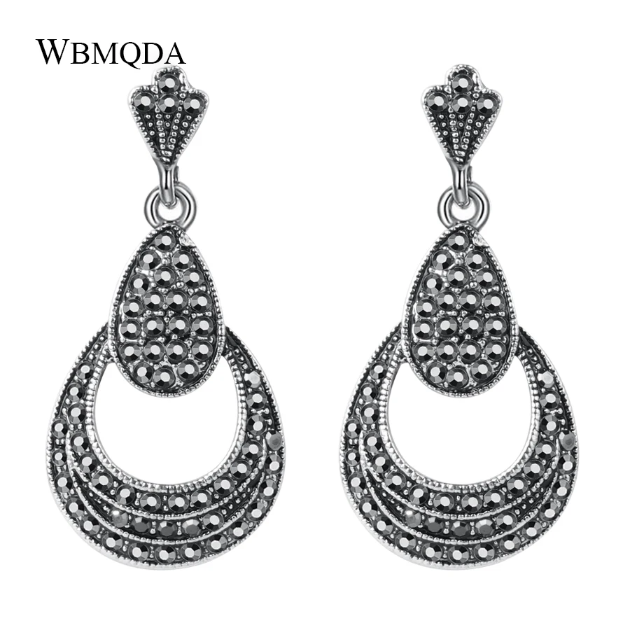 Vintage Bohemia Black Crystal Drop Earrings For Woman Geometric Retro Earring Fashion Statement Jewelry 2018 New
Vintage Bohemia Black Crystal Drop Earrings For Woman Geometric Retro Earring Fashion Statement Jewelry 2018 New