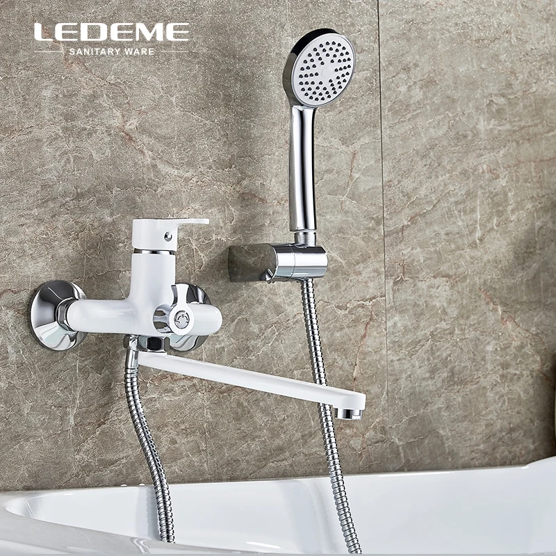 LEDEME Bathtub Faucet Shower Set Brass Body Showers with 3-Function Handhead ABS Shower Head Long Spout Bathroom Shower Faucet
LEDEME Bathtub Faucet Shower Set Brass Body Showers with 3-Function Handhead ABS Shower Head Long Spout Bathroom Shower Faucet