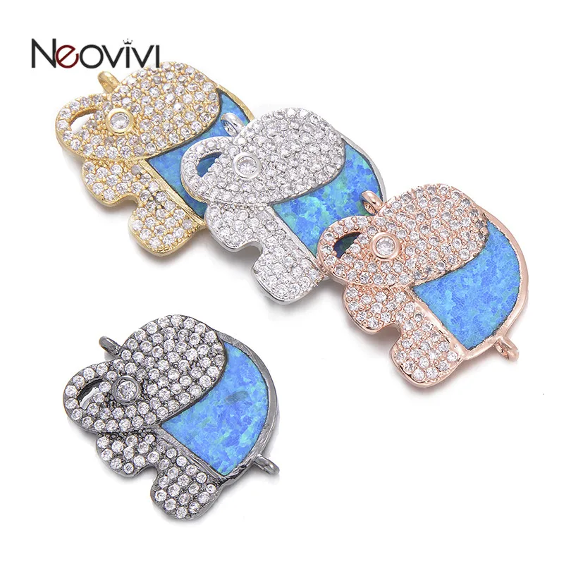 Neovivi Big Blue Opal Charm Cute Animal Elephant Charms for Jewelry Making Micro Pave White Clear Zircon Connector Accessories
Neovivi Big Blue Opal Charm Cute Animal Elephant Charms for Jewelry Making Micro Pave White Clear Zircon Connector Accessories