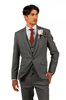 One Button Gray Groom Tuxedos Groomsmen Men's Blazer Prom Suits Custom Made (Jacket+Pants+Vest+Tie) K:297
One Button Gray Groom Tuxedos Groomsmen Men's Blazer Prom Suits Custom Made (Jacket+Pants+Vest+Tie) K:297