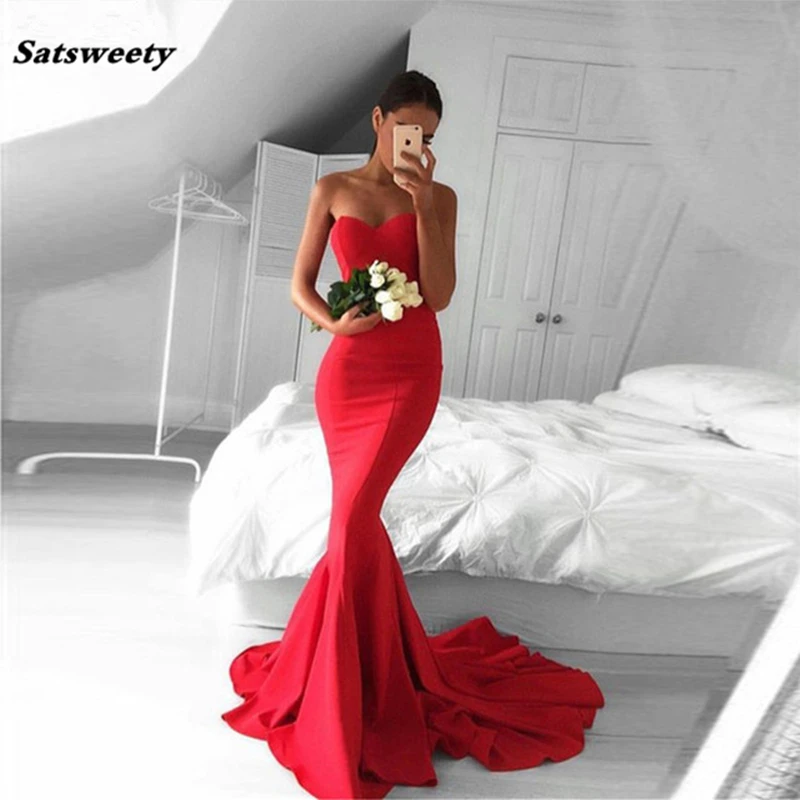 Sexy Mermaid Women Bridesmaid Dresses Long Prom Dresses Sweetheart Red Prom Dress Sweep Train Vestidos De Graduacion
Sexy Mermaid Women Bridesmaid Dresses Long Prom Dresses Sweetheart Red Prom Dress Sweep Train Vestidos De Graduacion