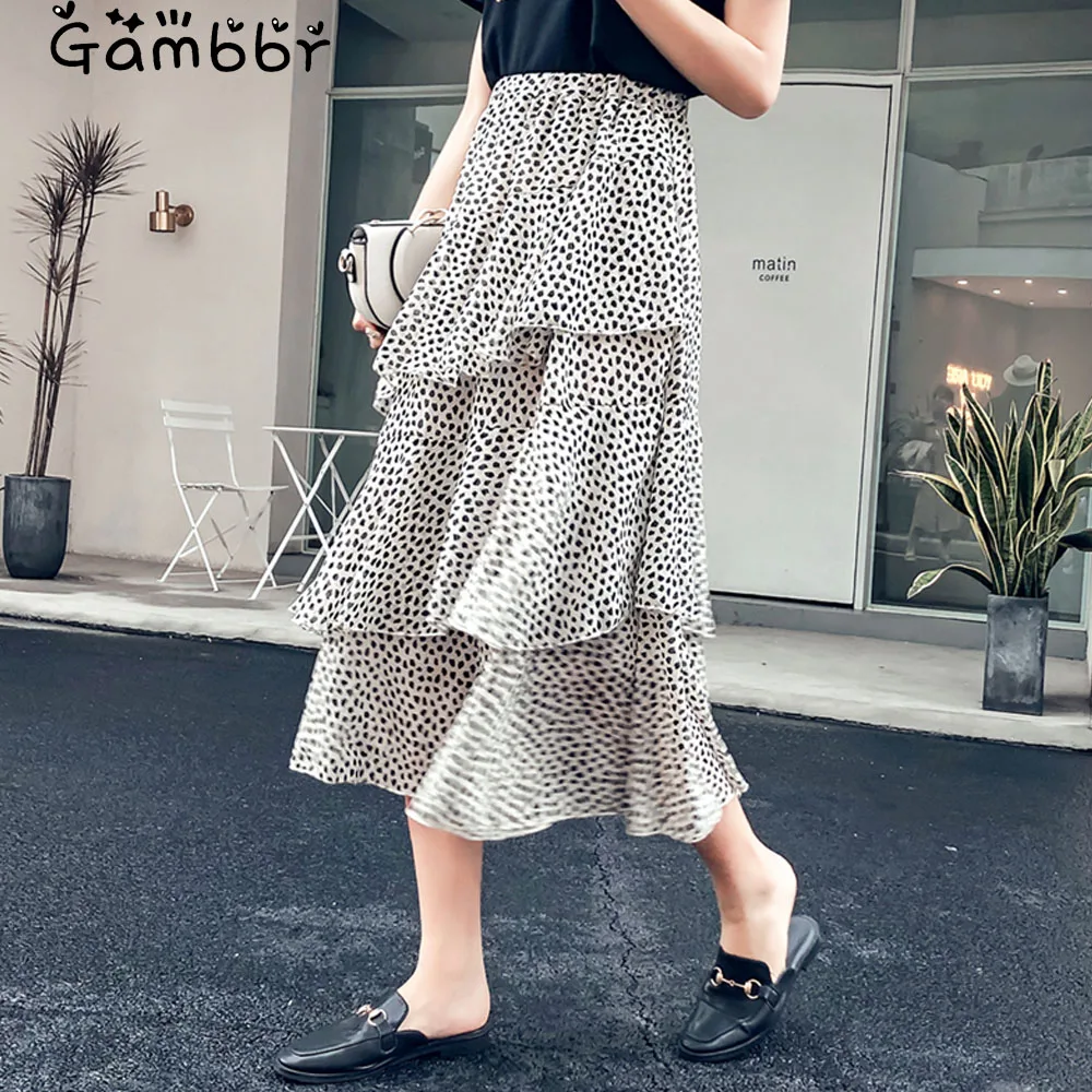 2019 Elastic High Waist Flounce Beach Chic Women Skirts Polka Dot Feminino Summer Skirts Ruffles Elegant a line long Midi Skirt
2019 Elastic High Waist Flounce Beach Chic Women Skirts Polka Dot Feminino Summer Skirts Ruffles Elegant a line long Midi Skirt