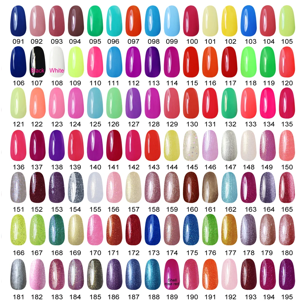 Gellen Gel Polish Color Chart