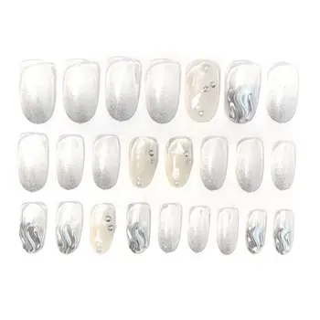 24pcs/set Wave Shell Acrylic Fake Fingernails Ins Rendering False Nails Simple Women Full Nail Tips Patch Short Nail Art DIY
24pcs/set Wave Shell Acrylic Fake Fingernails Ins Rendering False Nails Simple Women Full Nail Tips Patch Short Nail Art DIY