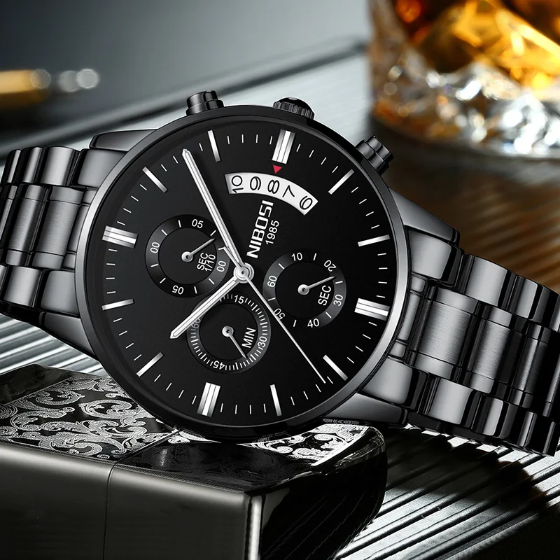 NIBOSI Men's Watch 2018 Lxury Quartz Man Watches Stainless Steel Men Watch Top Brand Watches Men Leather Strap Quartz Wristwatch
NIBOSI Men's Watch 2018 Lxury Quartz Man Watches Stainless Steel Men Watch Top Brand Watches Men Leather Strap Quartz Wristwatch