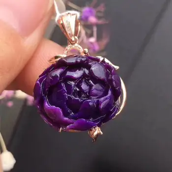 Sugilite Necklace Fine Jewelry Pure 18K Gold Natural South Africa Origin Royal Purple Sugilite Gemstone Pendants
Sugilite Necklace Fine Jewelry Pure 18K Gold Natural South Africa Origin Royal Purple Sugilite Gemstone Pendants