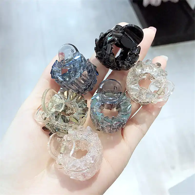 韓国手作りラウンド固体結晶大人の女性ヘアピンヘアクリップ爪ヘッド磨耗アパレルaccessories Yhawhrp005c5 Gooum