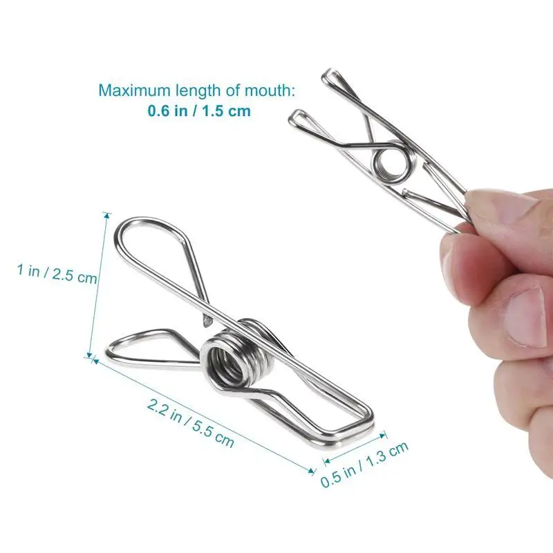 New 20pcs Multipurpose Stainless Steel Pegs Hanging Pins Clips Household Clamps Socks Rack Party Wedding Birthday Decoration
New 20pcs Multipurpose Stainless Steel Pegs Hanging Pins Clips Household Clamps Socks Rack Party Wedding Birthday Decoration