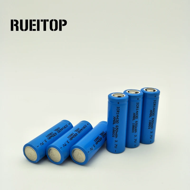 RUEITOP 2Pcs 14430 650mAh ICR14430 Li-Ion Rechargeable Battery 3.7v Liion Lithium Batteria Low Self Discharge Batteries 
RUEITOP 2Pcs 14430 650mAh ICR14430 Li-Ion Rechargeable Battery 3.7v Liion Lithium Batteria Low Self Discharge Batteries
