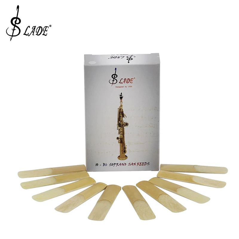 

SLADE 10pcs/ Box High Grade Alto Saxophone Reed Sax Bamboo Reeds Strength 2.5 Woodwind Instrument Accessories