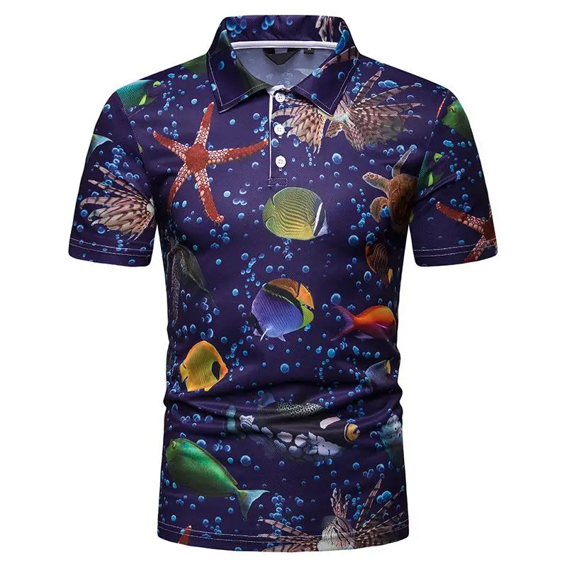Polo Shirt Men Underwater world print Short sleeves Men's POLO Shirt Men Clothes 2019 Summer Tops Tees
Polo Shirt Men Underwater world print Short sleeves Men's POLO Shirt Men Clothes 2019 Summer Tops Tees