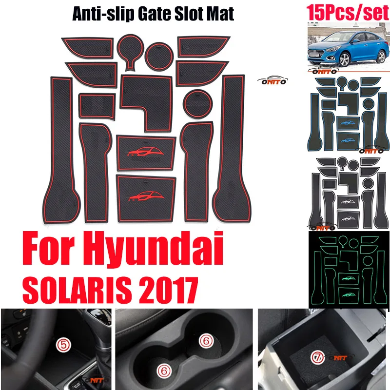 Dust-water soft Rubber Decoration Door Groove Mat Covers Slot Pad Cup Mat Cushion Anti-slip for Hyundai SOLARIS 2017 15PCS/SET
Dust-water soft Rubber Decoration Door Groove Mat Covers Slot Pad Cup Mat Cushion Anti-slip for Hyundai SOLARIS 2017 15PCS/SET