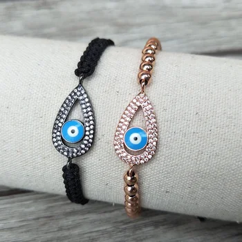 10 Pcs Micro Pave CZ Turkish Style eye teardrop Connector Charm Beads Bracelet Braided Macrame handcraft Jewelry Gift BG146
10 Pcs Micro Pave CZ Turkish Style eye teardrop Connector Charm Beads Bracelet Braided Macrame handcraft Jewelry Gift BG146