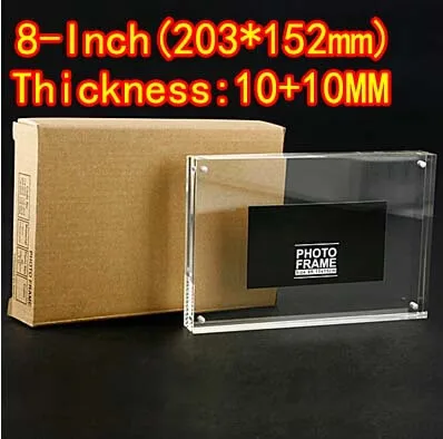 1Piece 8inch(203*152mm) Thickness:8+8mm Transparent Acrylic photo Frame Picture Frame With Magnet
1Piece 8inch(203*152mm) Thickness:8+8mm Transparent Acrylic photo Frame Picture Frame With Magnet