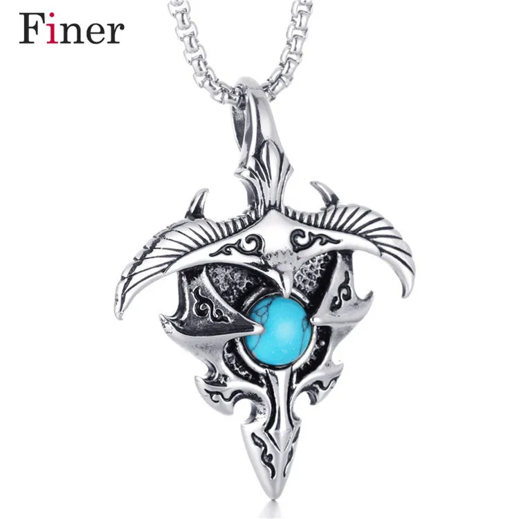 Eagle Pendants Necklaces Vintage 316L Stainless Steel Turquoises Hawk Necklace for Men Punk Stainless Steel Chain Fashion Men's
Eagle Pendants Necklaces Vintage 316L Stainless Steel Turquoises Hawk Necklace for Men Punk Stainless Steel Chain Fashion Men's
