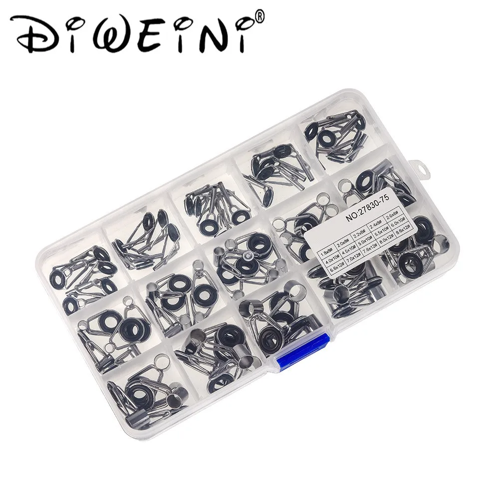 75Pcs/Box Telescopic Fishing Rod Guide Ring Tip Repair Kit Rod Eye Rings Fishing Rod Guide Fishing Tackle Anneau de guidage
75Pcs/Box Telescopic Fishing Rod Guide Ring Tip Repair Kit Rod Eye Rings Fishing Rod Guide Fishing Tackle Anneau de guidage