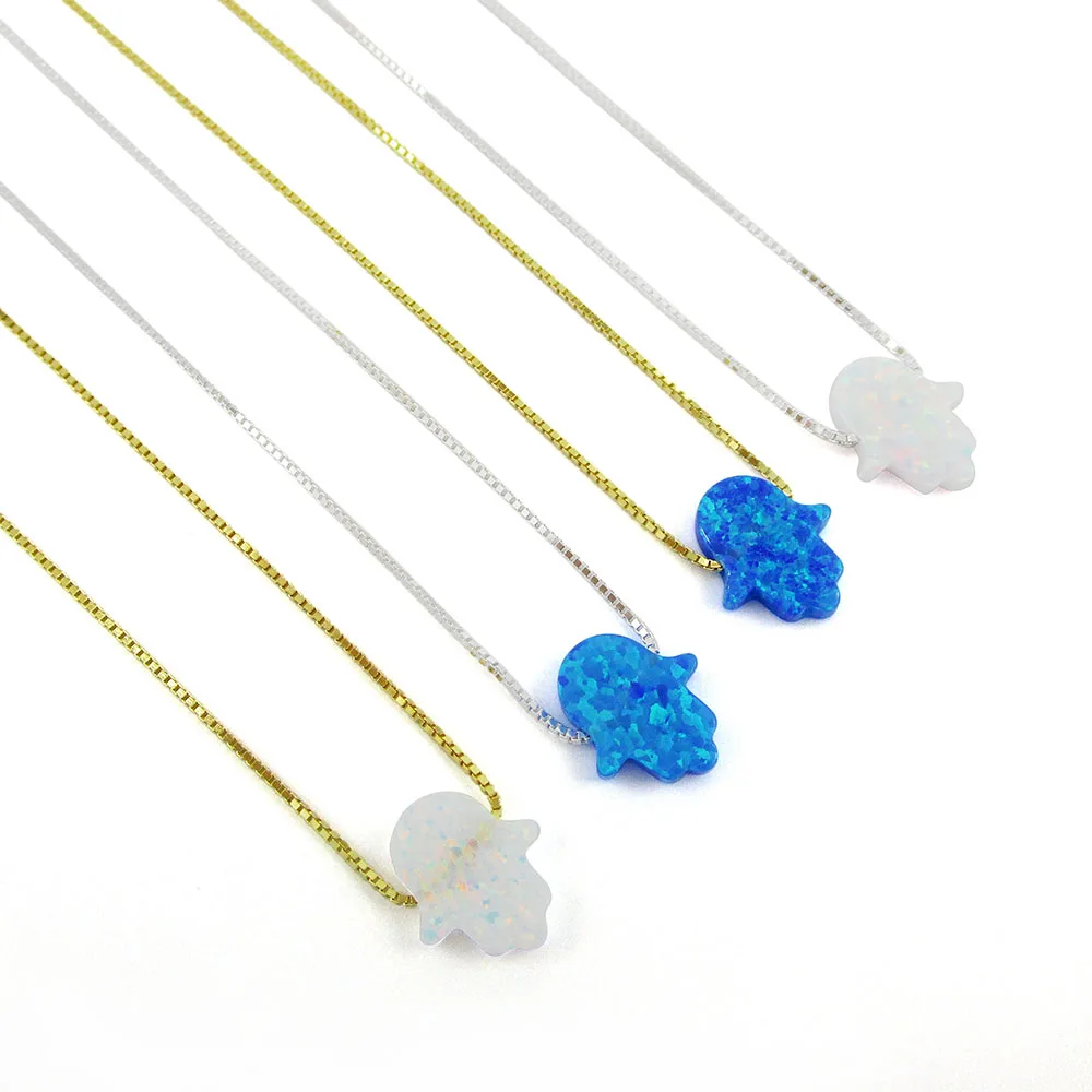 1pc/lot 11x13mm Many Colors Opal Hamsa Pendant Necklace 925 Sterling Silver Box Chain Synthetic Opal Hamsa Fatima Hand Necklace
1pc/lot 11x13mm Many Colors Opal Hamsa Pendant Necklace 925 Sterling Silver Box Chain Synthetic Opal Hamsa Fatima Hand Necklace