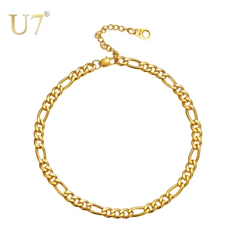 U7 Simple Style Anklet Foot Chain Gold / Stainless Steel 5mm Leg Bracelet for Women Summer Beach Holiday Anklets Jewelry A330
U7 Simple Style Anklet Foot Chain Gold / Stainless Steel 5mm Leg Bracelet for Women Summer Beach Holiday Anklets Jewelry A330