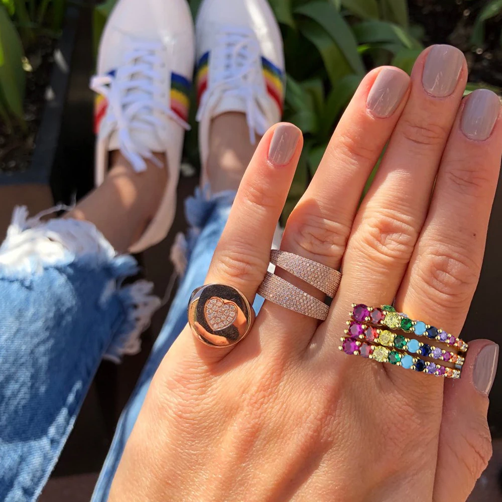 Gold filled fashion jewelry rainbow long bar prong setting round clear cz engagement ring for women colorful eternity band ring
Gold filled fashion jewelry rainbow long bar prong setting round clear cz engagement ring for women colorful eternity band ring